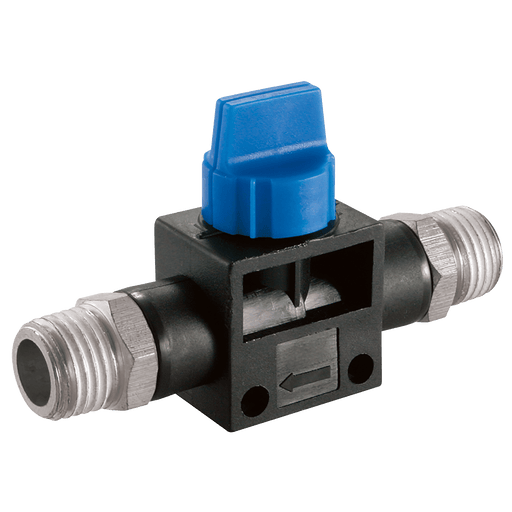 FT Pro - HVSS-01-01 1/8"BSPT Male Thread X 1/8"BSP T Male Thread Ball Valve - pneumaticsystems