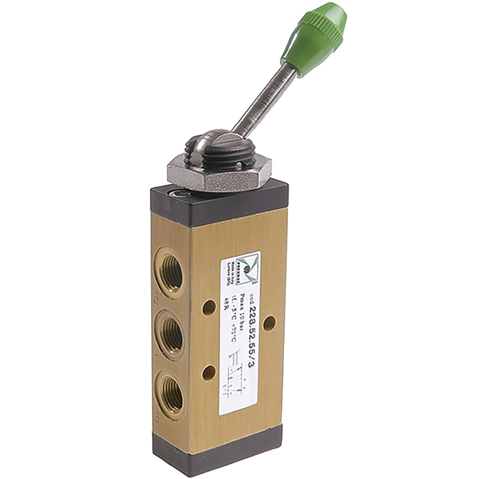 Green Lever Front Facing 2 Po Sition