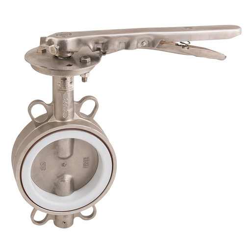 FT Pro - 2014WU 09 2" Wafer Butterfly Valve SS/SS/PTFE+Silicone SS Lever Operated - pneumaticsystems