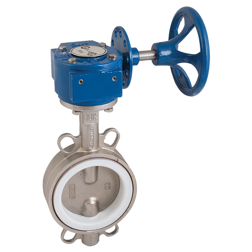 FT Pro - 2014WU 20G 12" Wafer Butterfly Valve SS/SS/PT+Silicone SS Gear - pneumaticsystems