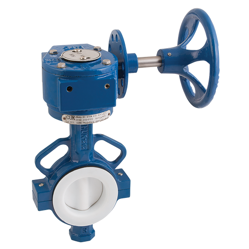 FT Pro - 2014WP 14G 6" Wafer Butterfly Valve PTFE Lined Gear - pneumaticsystems
