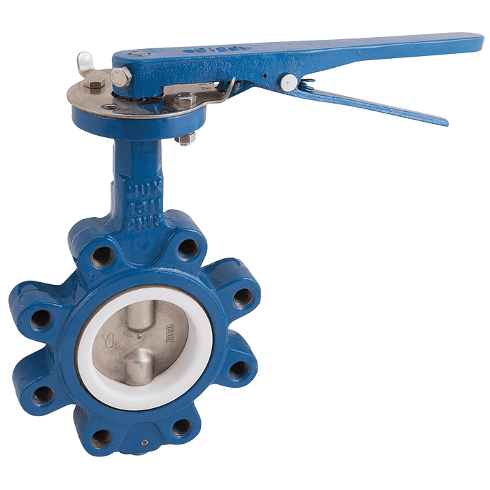 FT Pro - 2014LI 08 1.1/2" PN16 L&T Butterfly Valve CS/SS/FPM Lever Operated - pneumaticsystems
