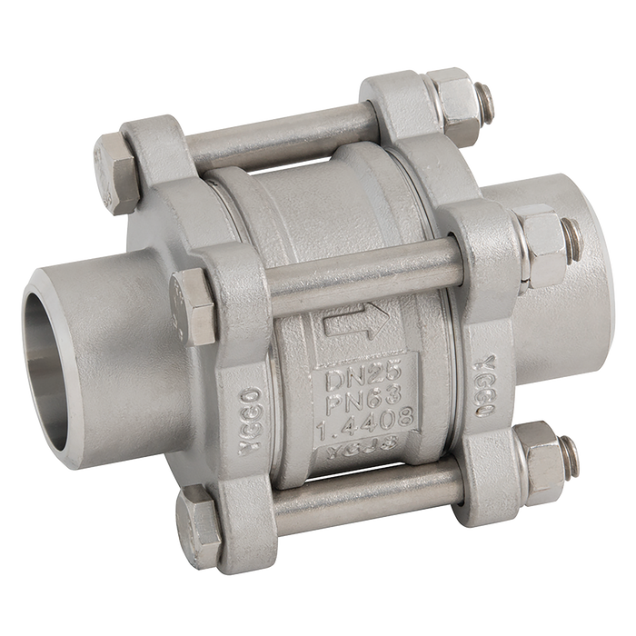 FT Pro - 2026C-1S 1" NBSW SS 3PC Check Valve - pneumaticsystems