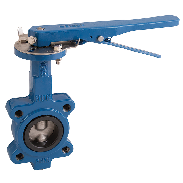 FT Pro - 2014LB 18Y 10" PN16 L+T Butterfly Valve DI/SS/NBR Yellow Lever Operated - pneumaticsystems