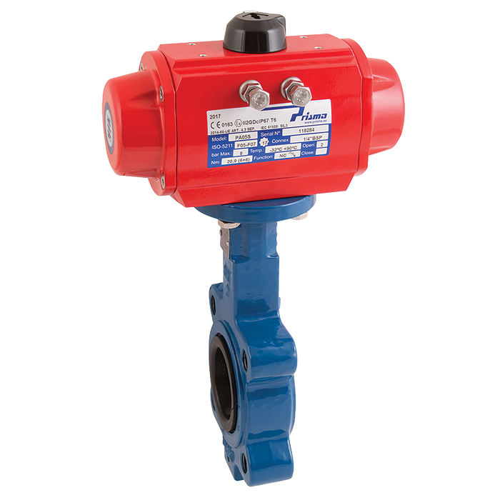 FT Pro - DA 2014LA 14 6" PN16 L+T WRAS BFLY PRISMA DA Actuator - pneumaticsystems