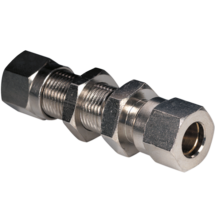 Metalwork - 2204001 B4 6/4 Pneumatic Bulkhead Fitting - pneumaticsystems