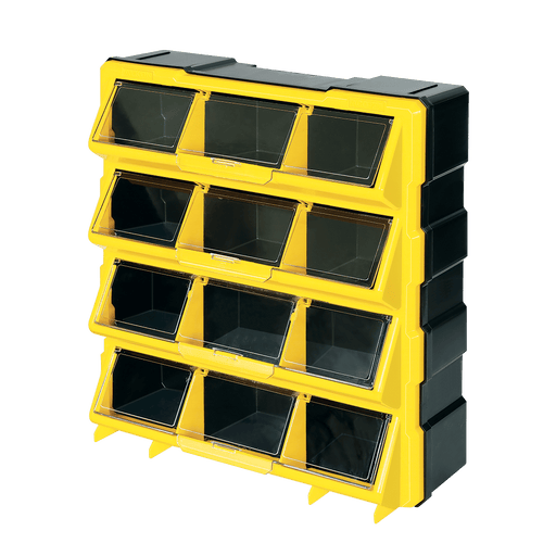 FT Pro - V-ACO 12 PTL Component Organiser 12 Pockets with Transparent Lid - pneumaticsystems