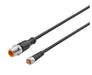 NC-084FS-124MS-1, Connector cable, 4 pin, A-coded, M8, M12, 1m