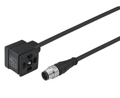 NC-DINAA-123MS-5, Valve connector DIN form A, 3 Pin, A-coded, M12, 5m