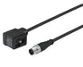 NC-DINBA-123MS-2, Valve connector DIN form B, 3 Pin, A-coded, M12, 2m
