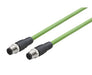NC-124MS-1244SG2, Industrial Ethernet cable, 4 pin, D-coded, M12, M12, 2m