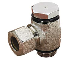 43A511028, Compression fittings external nut, Assembly with seals, Elbow, 10mm, G1/4