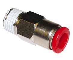C01241028, Pneufit C Push-in fitting, Adaptor, Straight, 10mm, R1/4