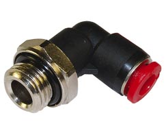 C02471028, Pneufit C Push-in fitting, Adaptor, 90° Swivel elbow, 10mm, G1/4
