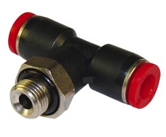 C02670648, Pneufit C Push-in fitting, Adaptor, Swivel tee, 6mm, G1/2