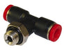 C02670606, Pneufit C Push-in fitting, Adaptor, Swivel tee, 6mm, M6