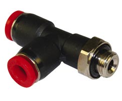 C02680638, Pneufit C Push-in fitting, Adaptor, Swivel side tee, 6mm, G3/8