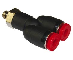 C02880405, Pneufit C Push-in fitting, Adaptor, Swivel Y, 4mm, M5