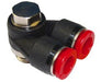 C0N701028, Pneufit C Push-in fitting, Adaptor, Branch, 10mm, R1/4