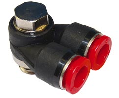 C0N701038, Pneufit C Push-in fitting, Adaptor, Branch, 10mm, R3/8