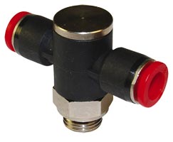 C0A710828, Pneufit C Push-in fitting, Single universal tee, 8mm, G1/4