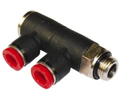 C0B510648, Pneufit C Push-in fitting, Adaptor, Double swivel elbow, 6mm, G1/2