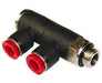 C0B511018, Pneufit C Push-in fitting, Adaptor, Double swivel elbow, 10mm, G1/8