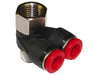 C0F7K0828, Pneufit C Push-in fitting, Adaptor, Branch female, 8mm, G1/4