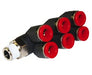 C0H700638, Pneufit C Push-in fitting, Adaptor, Triple branch, 6mm, R3/8