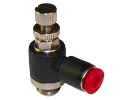 C0L510638, Pneufit C Push-in fitting, Banjo flow control, In, 6mm, G3/8