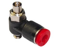 C0KB00628, Pneufit C Push-in fitting, Shrouded banjo, 6mm, G1/4