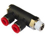 C0Q510628, Pneufit C Push-in fitting, Adaptor, Double swivel elbow, 6mm, R1/4