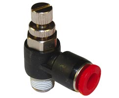 C0SA01038, Pneufit C Push-in fitting, Banjo flow control taper, In, 10mm, R3/8