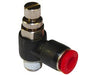 C0SA01038, Pneufit C Push-in fitting, Banjo flow control taper, In, 10mm, R3/8