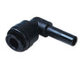 D00430810, Pneufit D Acetal push-in fitting, Stem elbow, Unequal, 8mm - 10mm
