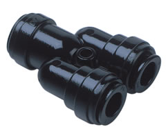 D00821200, Pneufit D Acetal push-in fitting, Union Y, 12mm