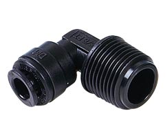 D01451038, Pneufit D Acetal push-in fitting, Adaptor, Elbow, 10mm, R3/8