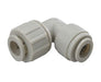 D20400406HS, Pneufit D Acetal push-in fitting, Union elbow polymer to steel tube, 3/8", 1/4"