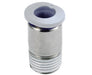 M012A0418, Pneufit M Push-in fitting, Adaptor, Straight, Internal hex, 4mm, R1/8