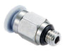 M02250406, Pneufit M Push-in fitting, Adaptor, Straight, External hex, 4mm, M6