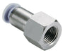 M02260405, Pneufit M Push-in fitting, Adaptor, Straight female, 4mm, M5