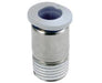 M022A0405, Pneufit M Push-in fitting, Adaptor, Straight, Internal hex, 4mm, M5