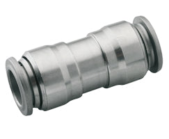 S00200600, Pneufit S Stainless steel push-in fitting, Connector, Straight, 6mm
