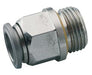 S02251038, Pneufit S Stainless steel push-in fitting, Adaptor, Straight, 10mm, G3/8
