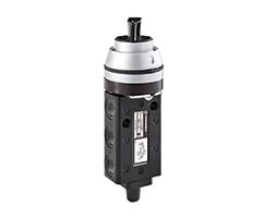 X3045902, Super X 5/2 manual valve, Rotary knob/Knob reset, G1/8