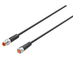 NC-083FS-083MS-A, Connector cable, 3 pin, A-coded, M8, M8, 0.6m