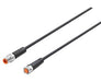 NC-083FS-083MS-A, Connector cable, 3 pin, A-coded, M8, M8, 0.6m