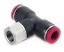C016C0828, Pneufit C Push-in fitting, Adaptor, 90° Swivel tee, 8mm, R1/4