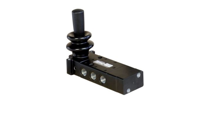 Norgren X3067802, Super X 5/2 manual valve, Black, Lever/Spring, 15N, G1/4 - pneumaticsystems
