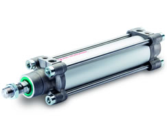 RA/801050/M/100, ISOLine tie rod single acting cylinder, 50mm diameter, 100mm stroke